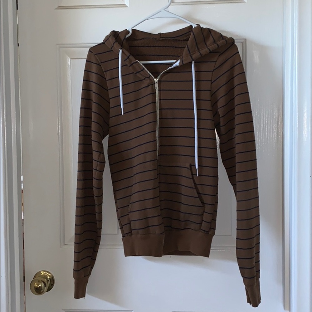 American apparel zip hoodie